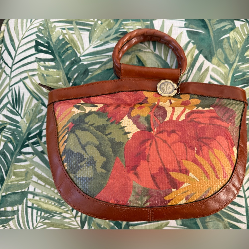 Patricia Nash Fall Floral Leather Clutch